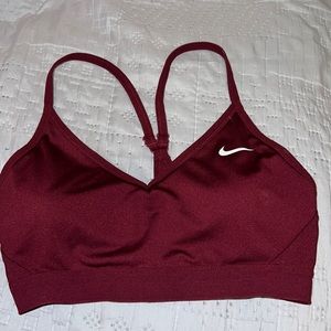 Maroon Cross Back Sports Bra